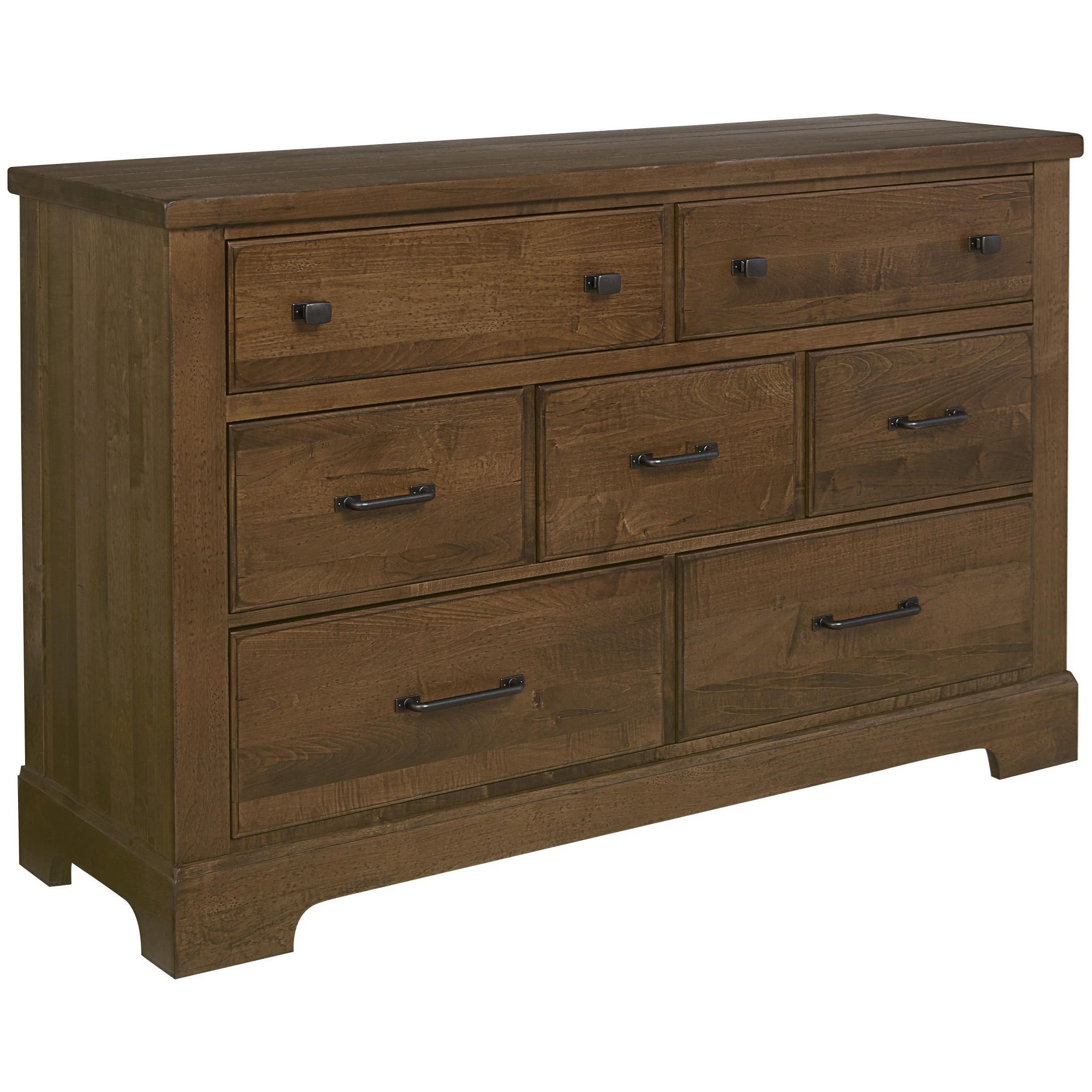 Artisan & Post Cool Rustic Solid Wood 7 Drawer Dresser Godby Home